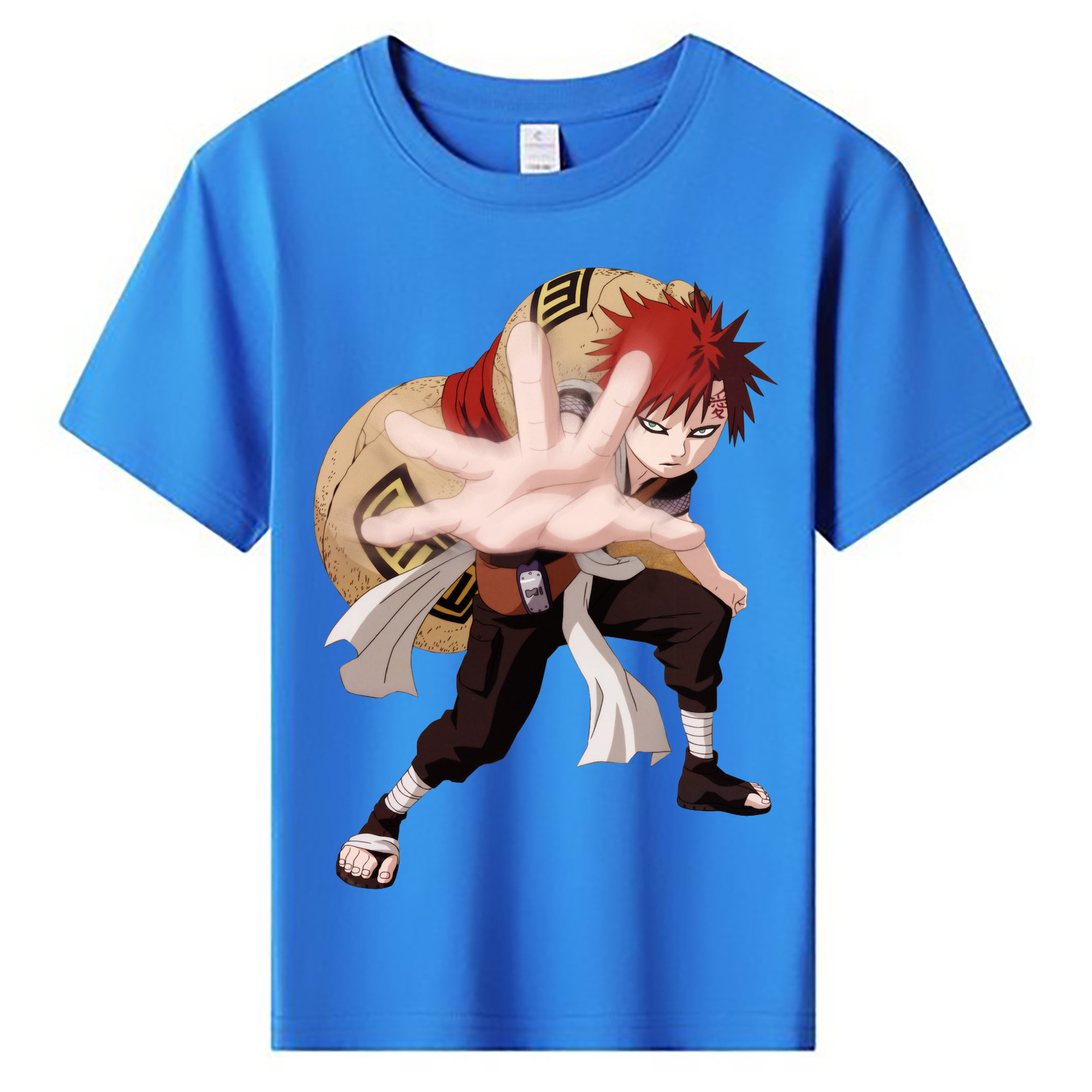（画像用） NARUTO -ナルト- ガアラ Gaara 綿100％キッズTシャツ（フロントプリント）